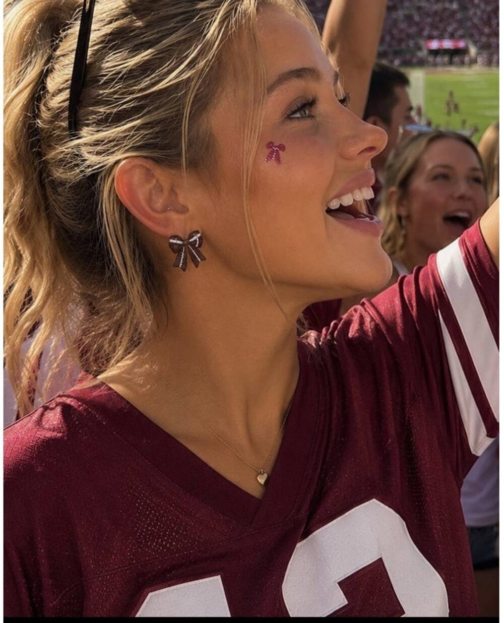 Football Gameday Touch of Cheer Bow Earrings